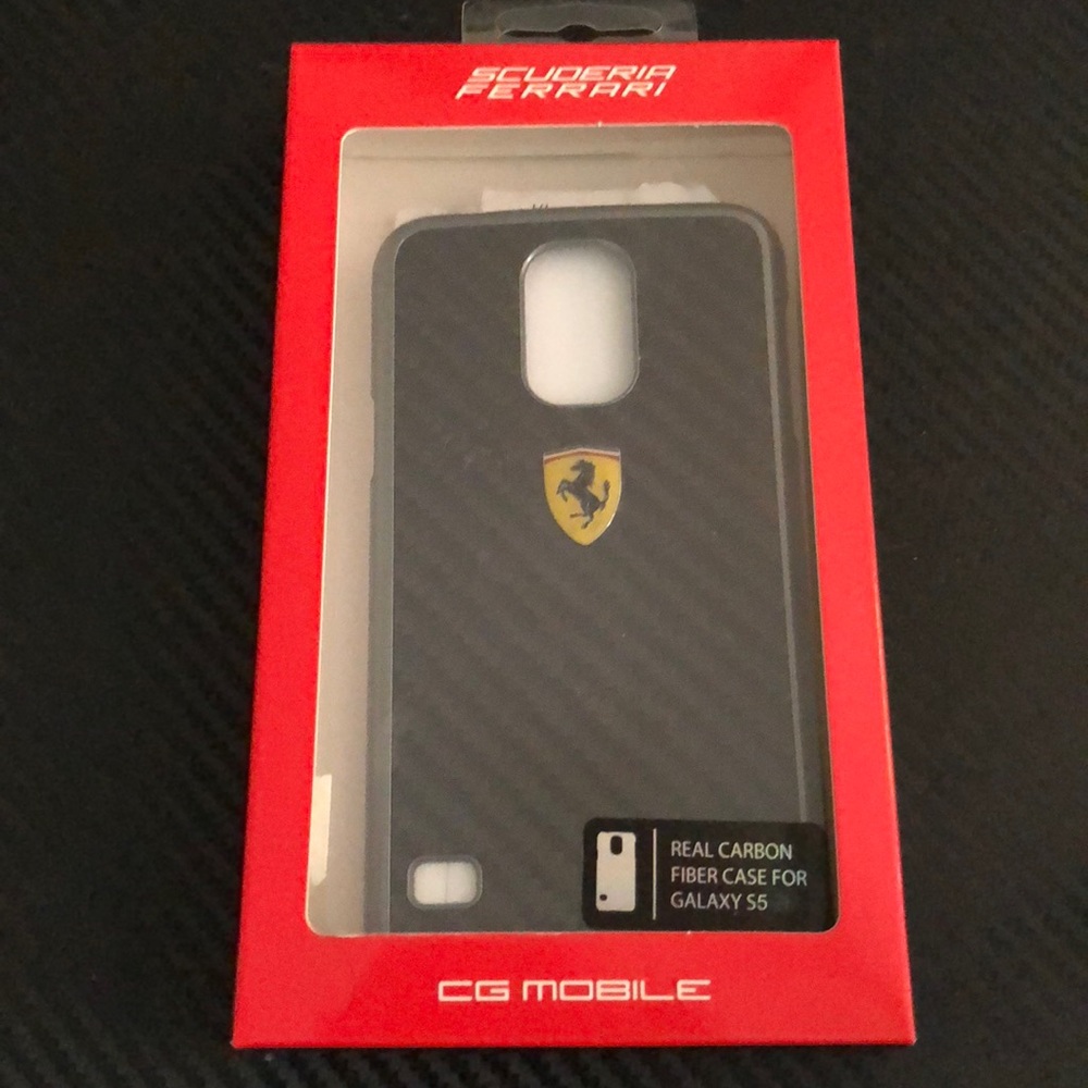 FERRARI -Real Carbon Fiber Case for Galaxy S5